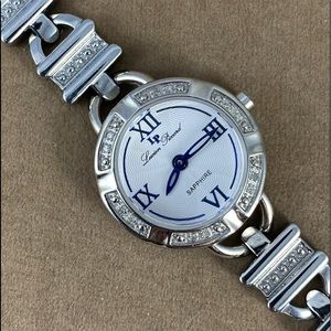Stiunning Lucien Piccard White Sapphire Watch